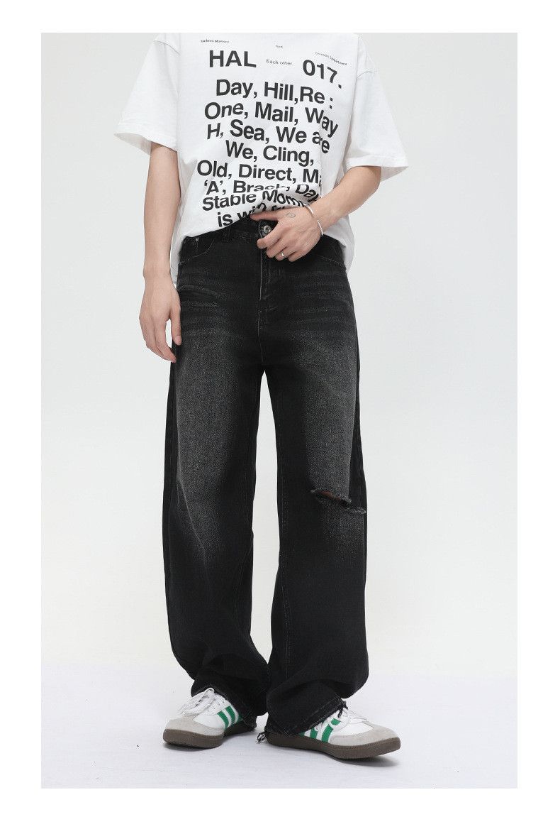 Japanese Brand × Jean Japanese retro distressed washed casual loose scimitar jeans Size US 32 / EU 48 - 1 Thumbnail