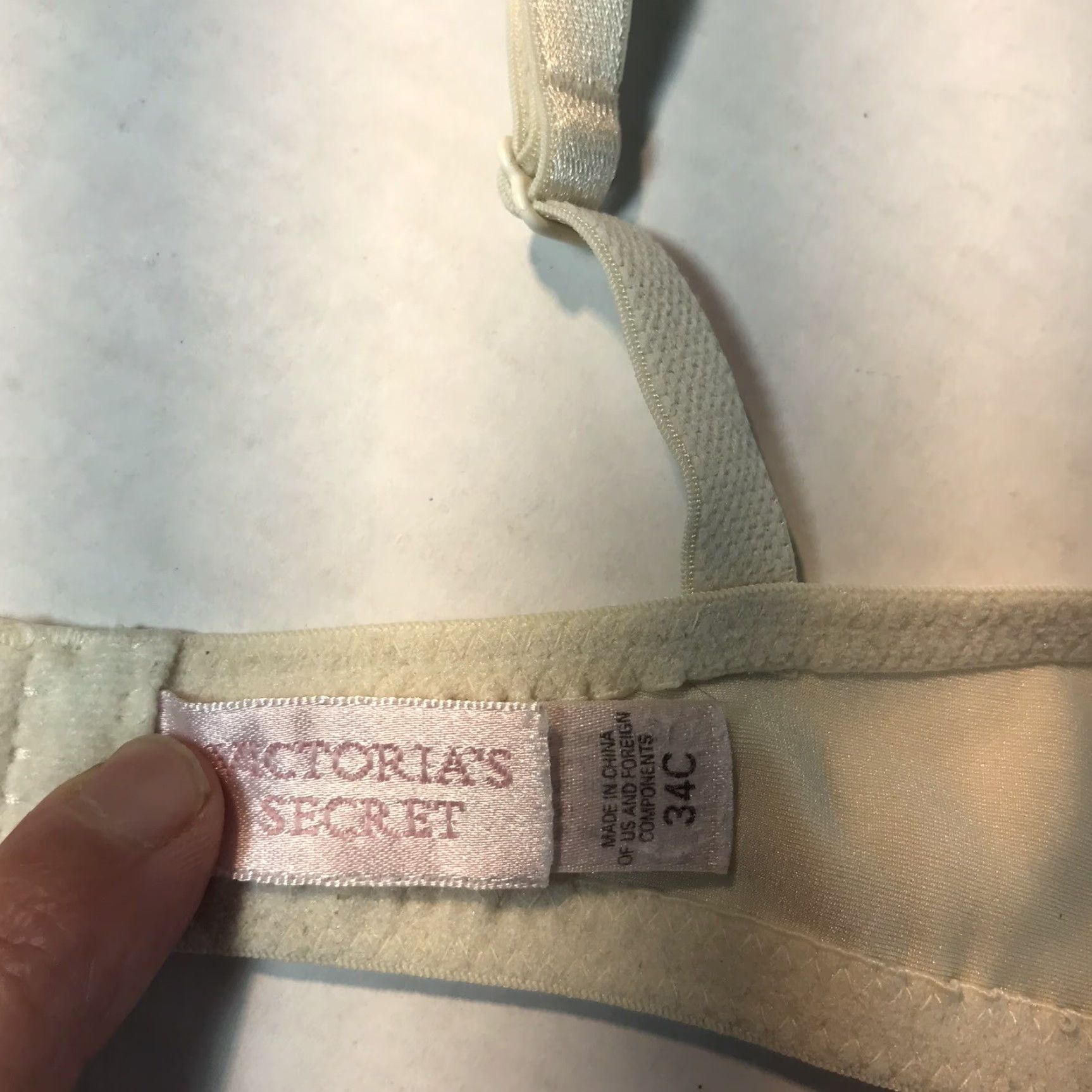 Victoria's Secret Victoria's Secret Push Up Bra Womens 34C Ivory Lace Adjustable Strap Designer Size ONE SIZE - 3 Thumbnail
