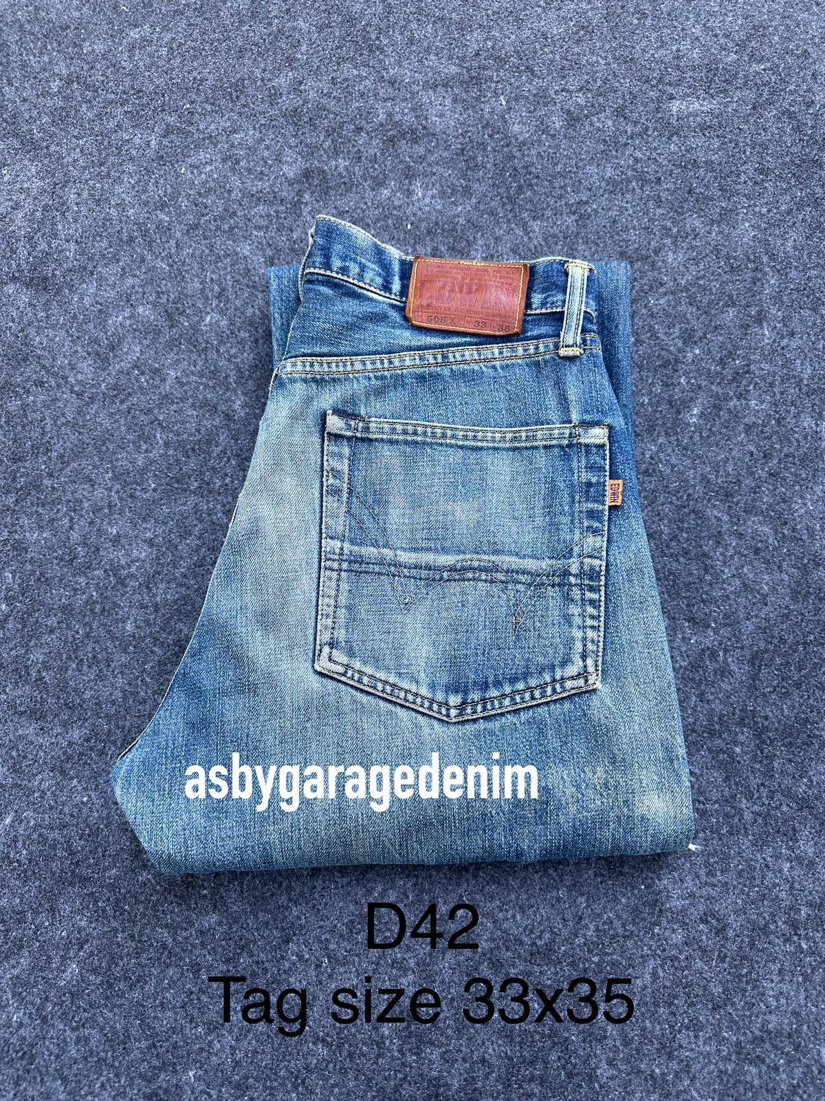 Edwin Vtg Edwin 505X Orange Tag Selvedge Ripped Denim 30x35 D42 Size US 30 / EU 46 - 16 Thumbnail