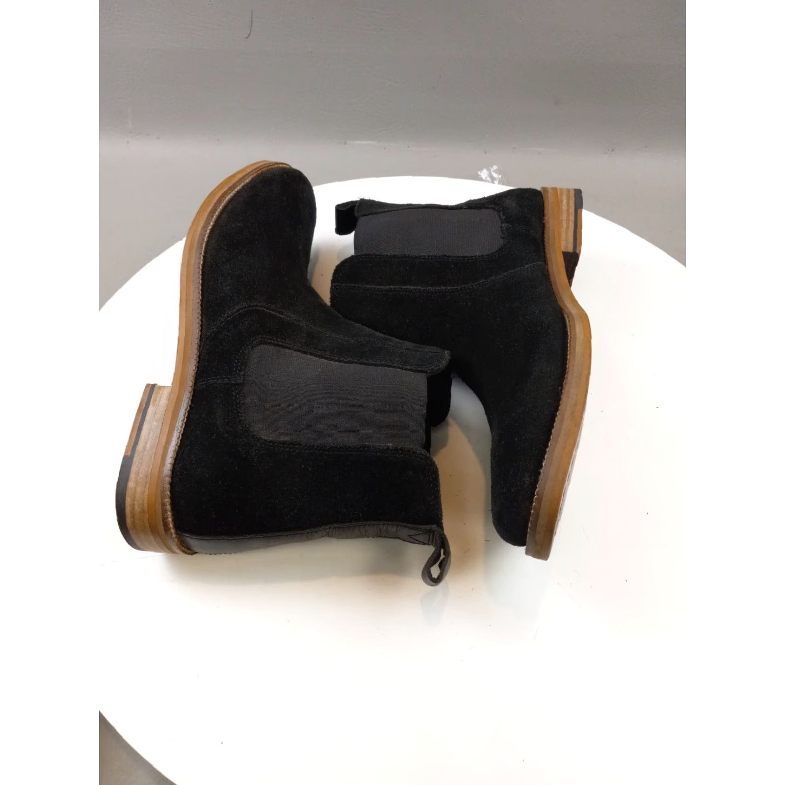 Vintage CREVO Chelsea Boot Denham Black Suede Leather Ankle Boot Slip On Men’s 10 Boots Mens Leather Upper Side Elastic Casual Formal Wedding 90s? Size US 10 / EU 43 - 6 Thumbnail