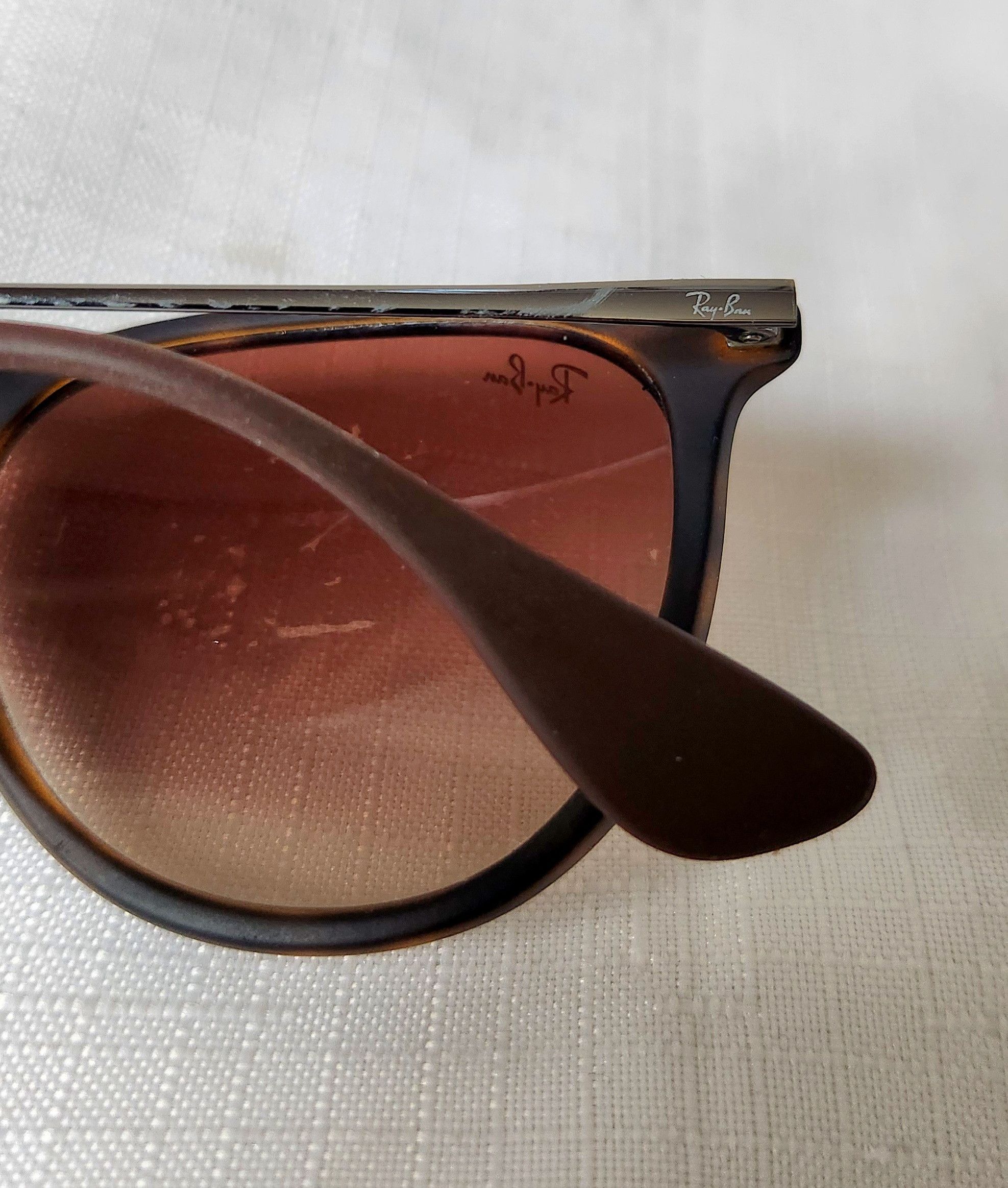 RayBan Ray Ban RB 4171 ERIKA 865/13 Round Brown Sunglasses No Lens Size ONE SIZE - 10 Thumbnail