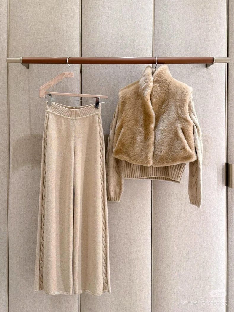 Loro Piana LORO PIANA Autumn and winter new color cashmere wide leg p Size 25" / US 0 / IT 36 - 1 Thumbnail