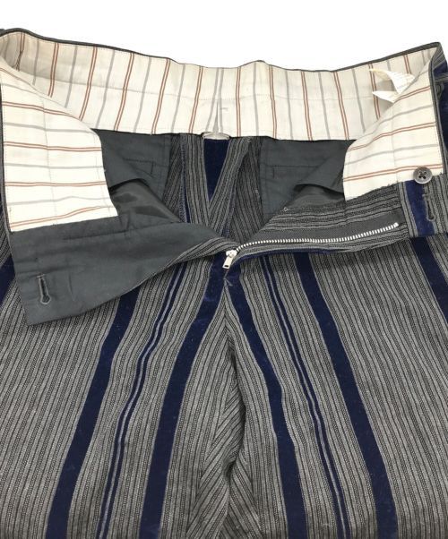 Yohji Yamamoto Yohji Yamamoto pour homme Velor lined striped slacks Size US 33 - 3 Thumbnail