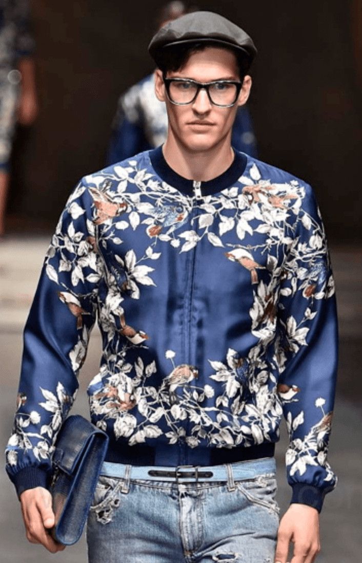 Dolce & Gabbana SS2016 Dolce & Gabbana Navy Floral Light Nylon Windbreaker Jacket Size US S / EU 44-46 / 1 - 2 Thumbnail