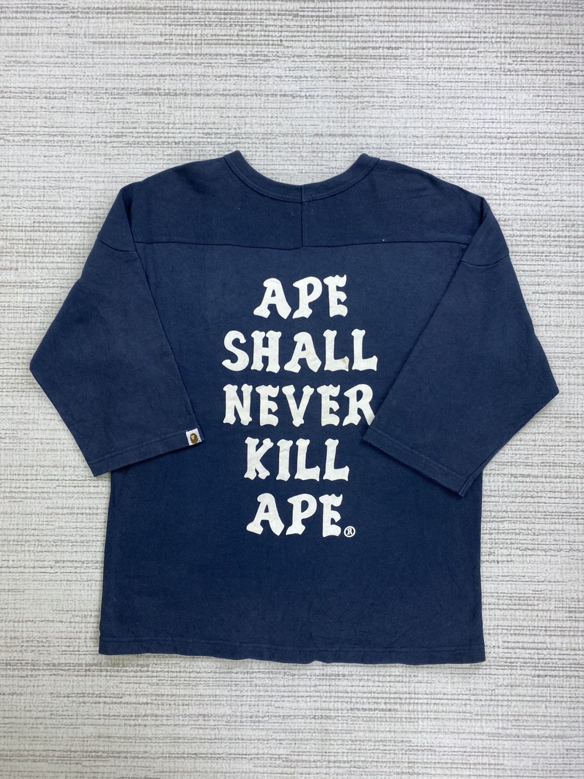 Bape VINTAGE BAPE “APE SHALL NEVER KILL APE” SHIRT Size US M / EU 48-50 / 2 - 2 Thumbnail