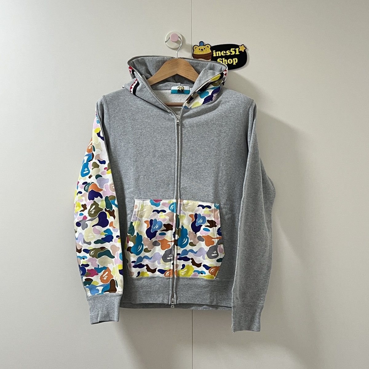 Bape Bape Multi camo Shark Zip Up Hoodie Size US M / EU 48-50 / 2 - 2 Thumbnail