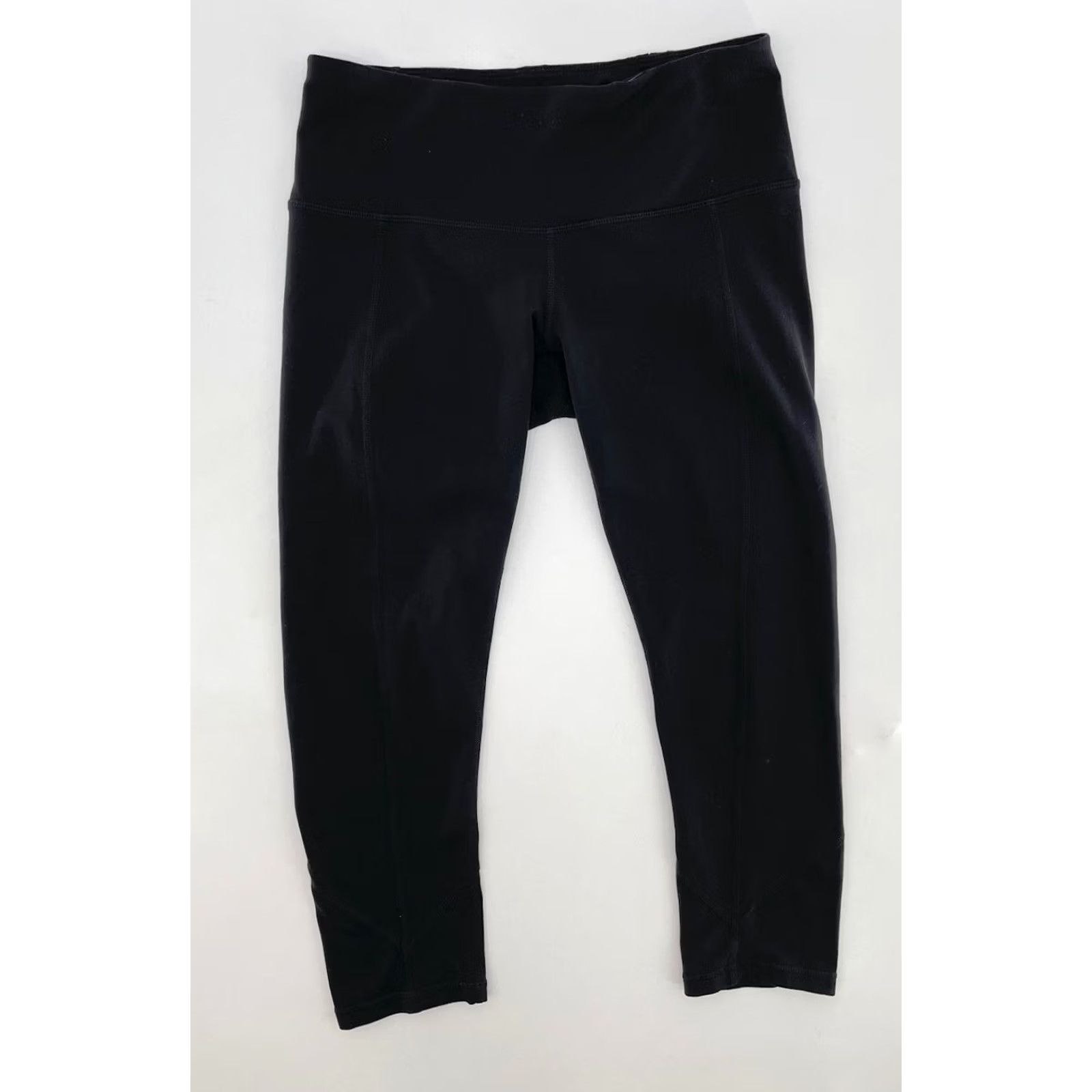 Prana PrAna Cropped Leggings Mid Rise Black Fitted Active Womens Small S Skin ny? Size 28" / US 6 / IT 42 - 3 Thumbnail