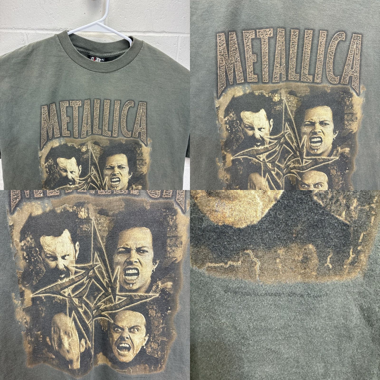 Vintage VINTAGE Giant Metallica Poor Touring Me Tour T Shirt Mens XL Green 90s Band Rock Graphic Print Sizes XL Mens Size US XL / EU 56 / 4 - 8 Thumbnail