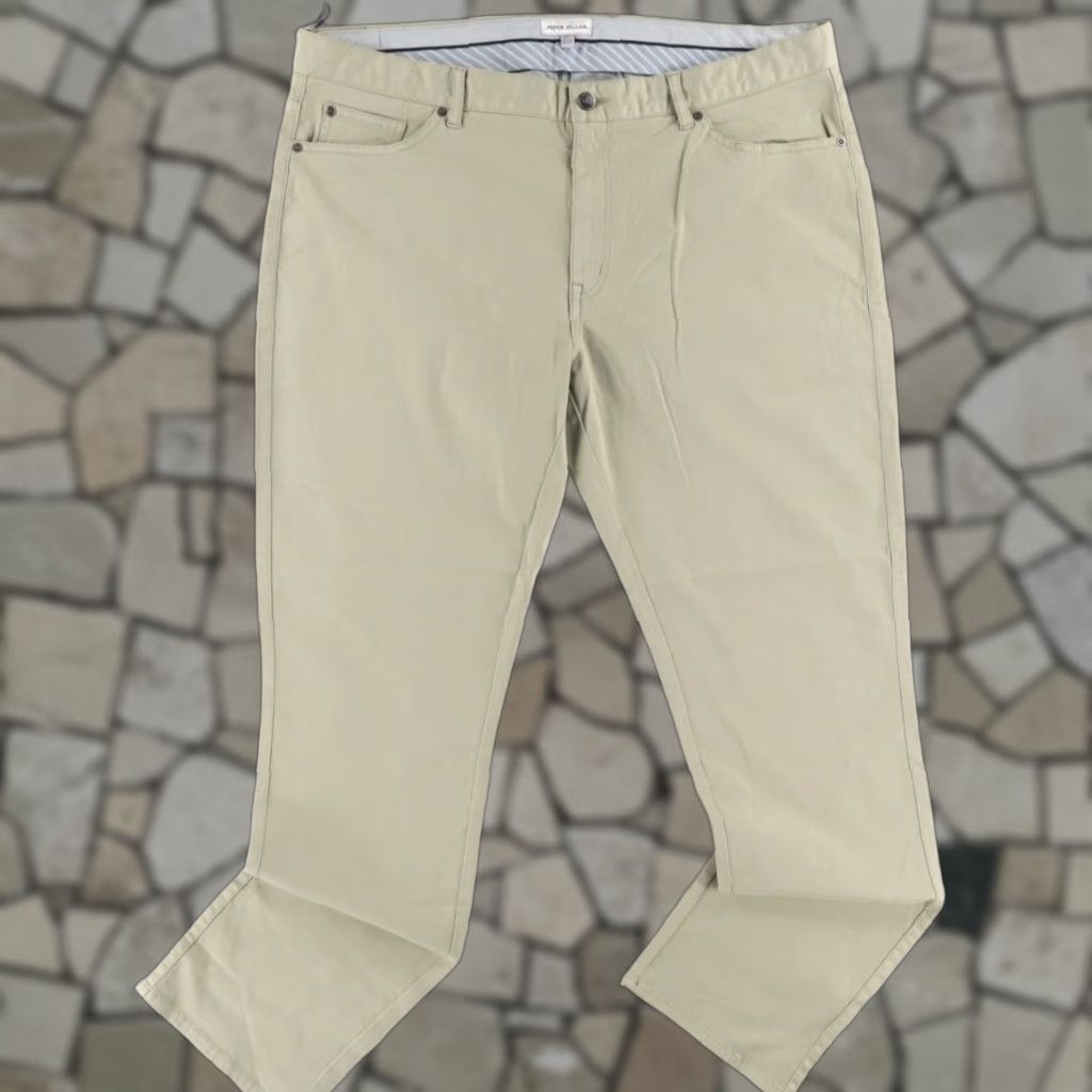 Peter Millar Peter Millar Stretch Ultimate Sateen 5 Pocket Pants Tea Leaf Mens 40 Chino Slim Size US 40 / EU 56 - 1 Thumbnail