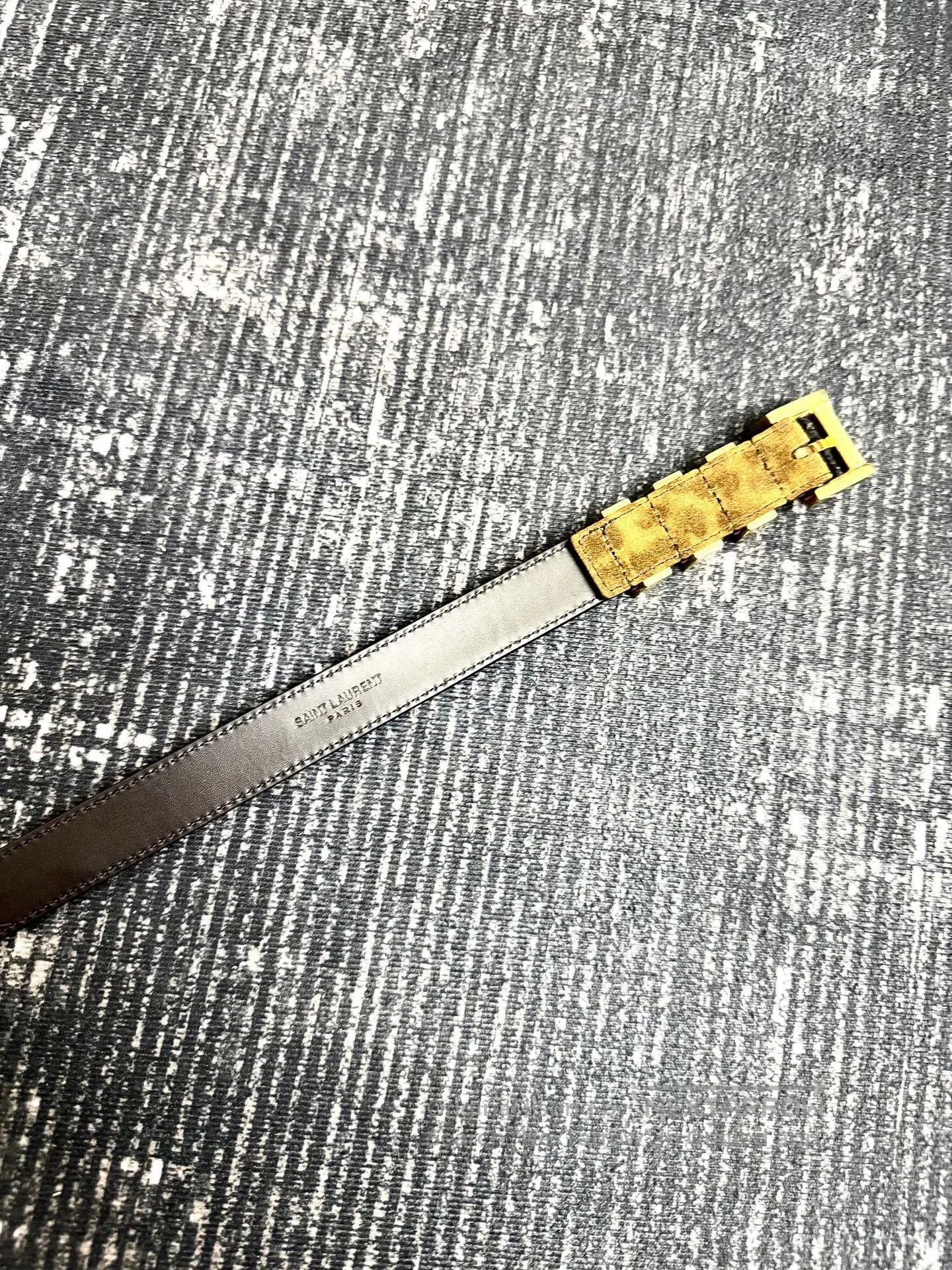 Saint Laurent Paris saint laurent suede leopard print belt. Size ONE SIZE - 3 Thumbnail
