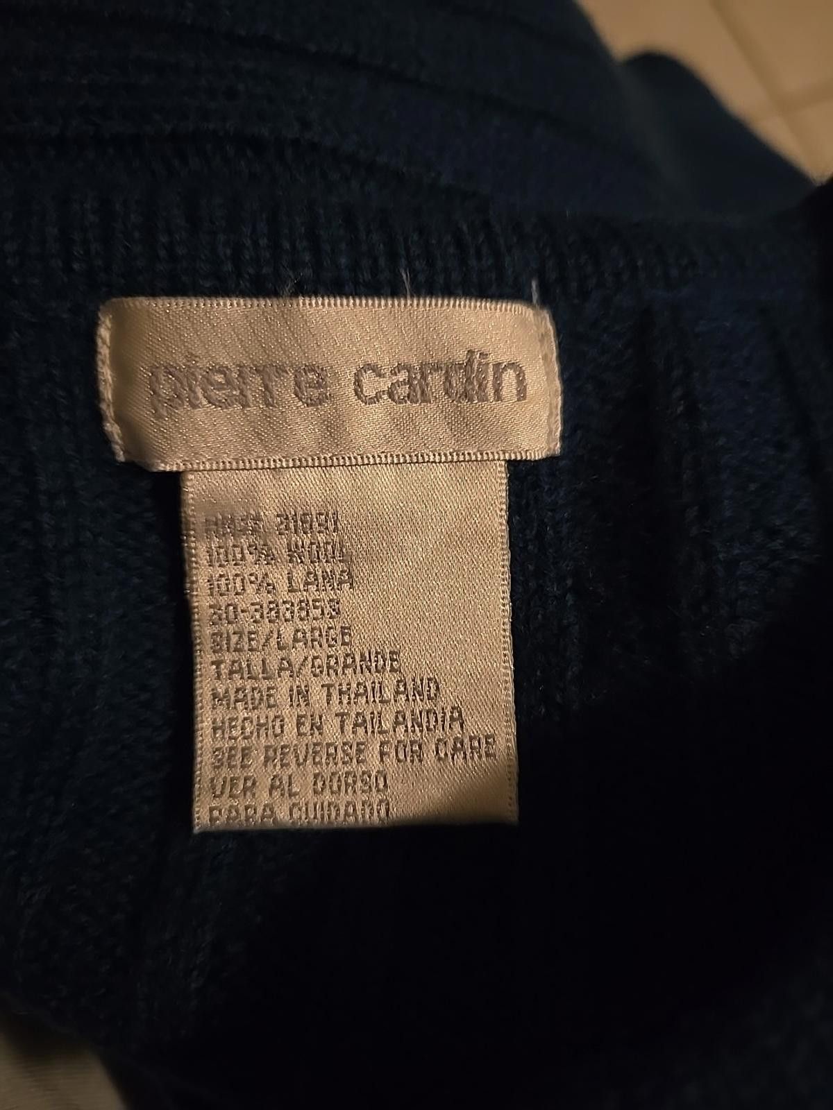 Pierre Cardin Pierre Cardin Vtg 100% Wool Sweater Vest Large Blue Preppy Size L / US 10 / IT 46 - 6 Thumbnail