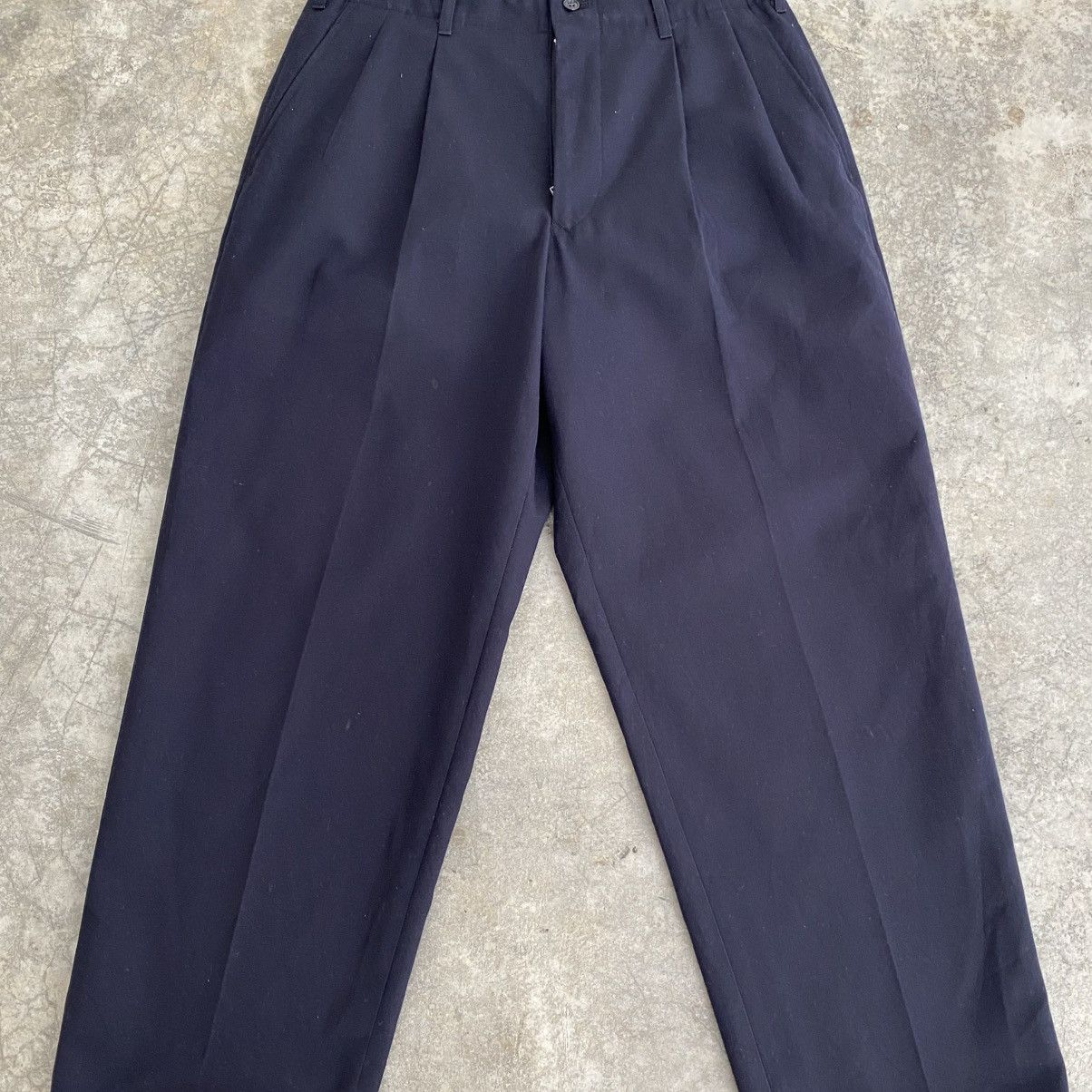 Yohji Yamamoto Yohji Yamamoto CJRC 2 Tucks Wool Blend Wide Trouser Pants Size US 31 - 6 Thumbnail
