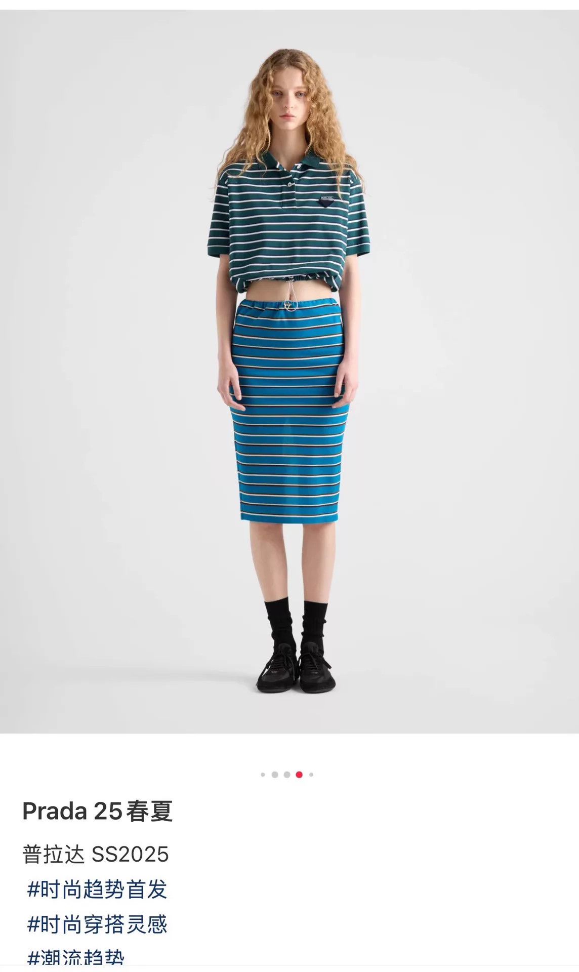 Prada Prada 25 New Striped Skirt 36 New w/ Tags Size 25" / US 0 / IT 36 - 7 Thumbnail