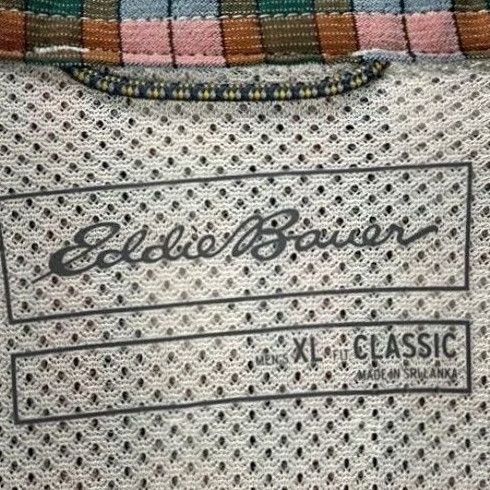 Eddie Bauer VINTAGE Eddie Bauer Shirt Adult XL Green Red Plaid Flannel Classic Button Up Men 90s Holiday Size US XL / EU 56 / 4 - 4 Thumbnail