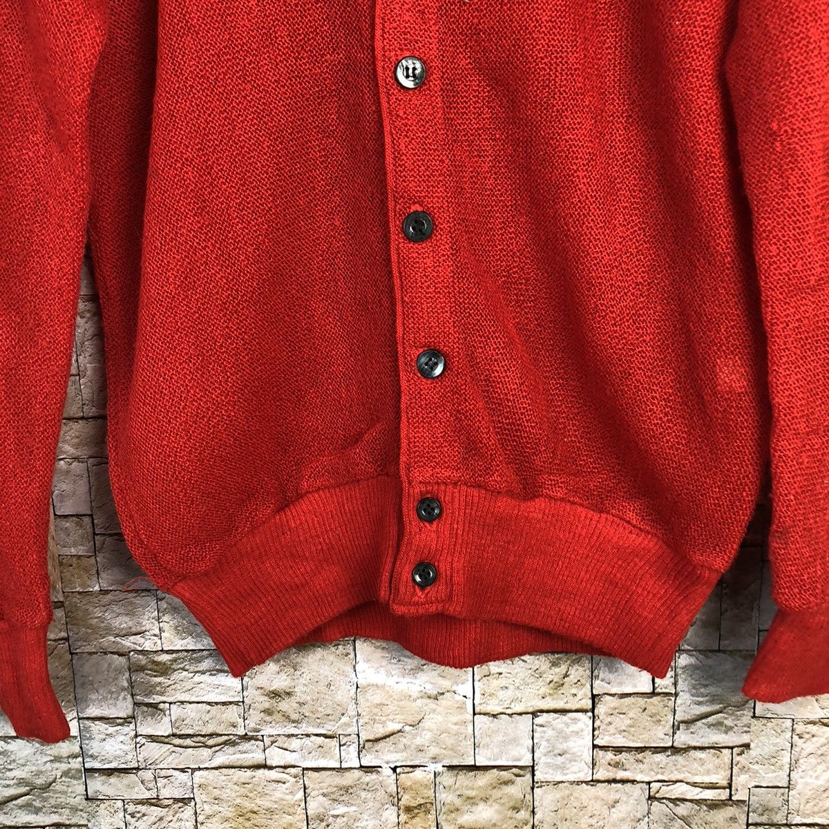 Vintage Boorges Red japan vintage Cardigan Knitwear #A778 Size US M / EU 48-50 / 2 - 6 Thumbnail