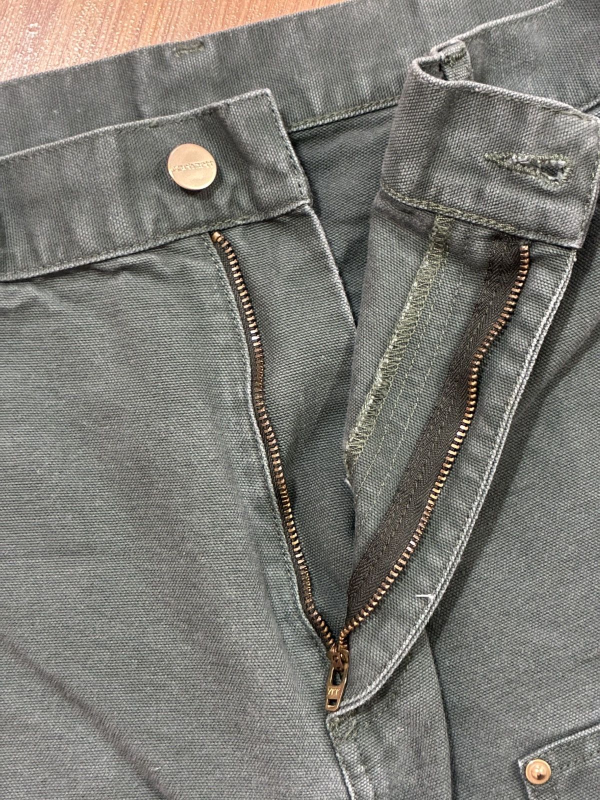 Carhartt Wip 31x32 Carhartt WIP Double Knee Stone Washed Canvas Pant Fade Size US 31 - 21 Thumbnail