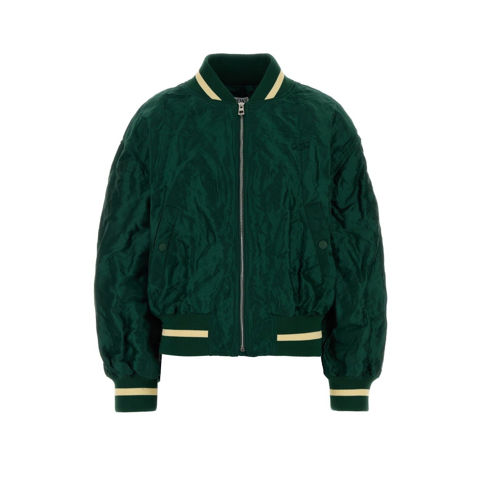 Loewe LOEWE Dark Green Tech Fabric Bomber Jacket New & Authentic ( Size M / US 6-8 / IT 42-44 - 1 Thumbnail