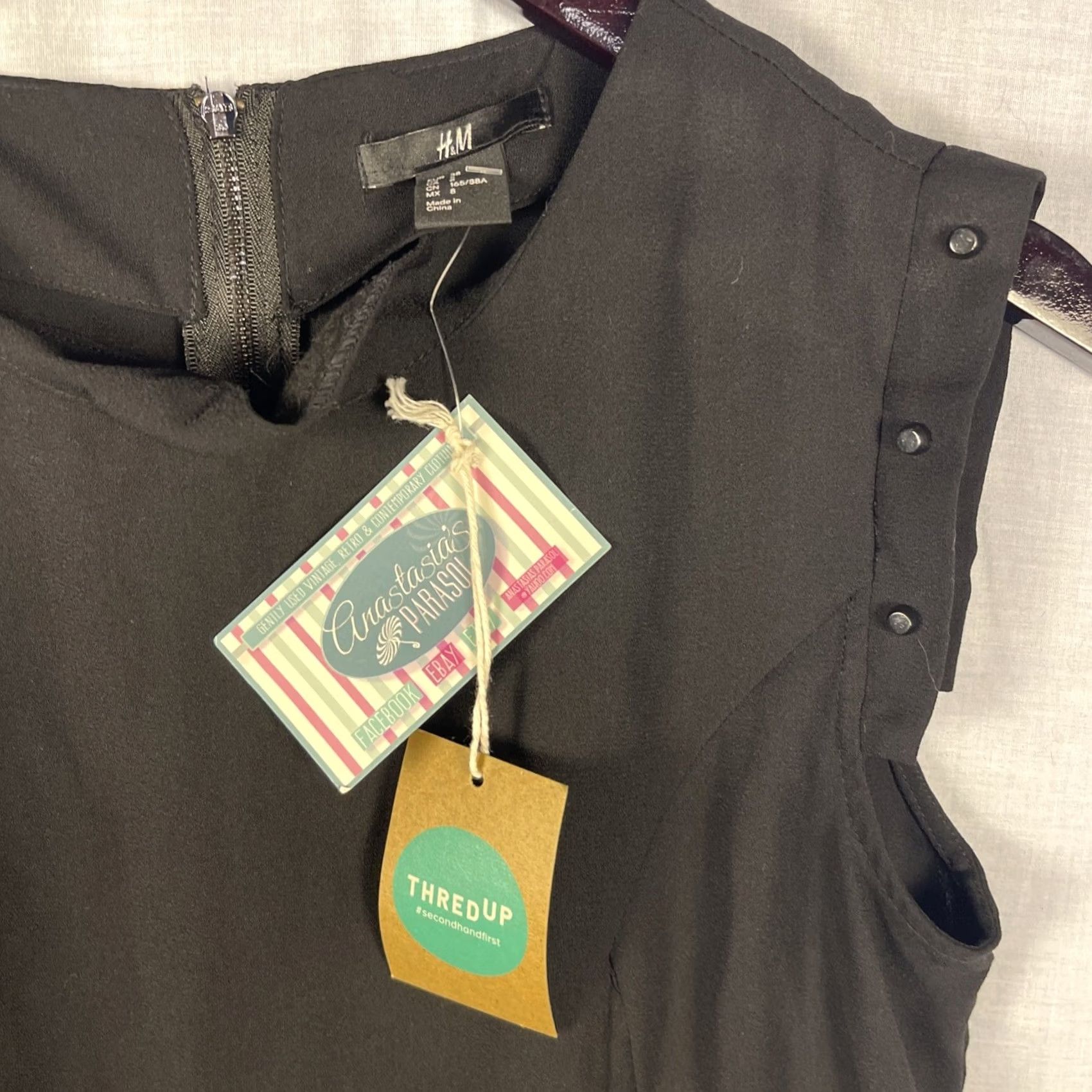 H&M H&M Women’s Top Tunic Sleeveless Blouse Black L Studded NWT Rocker Womens Size L / US 10 / IT 46 - 5 Thumbnail