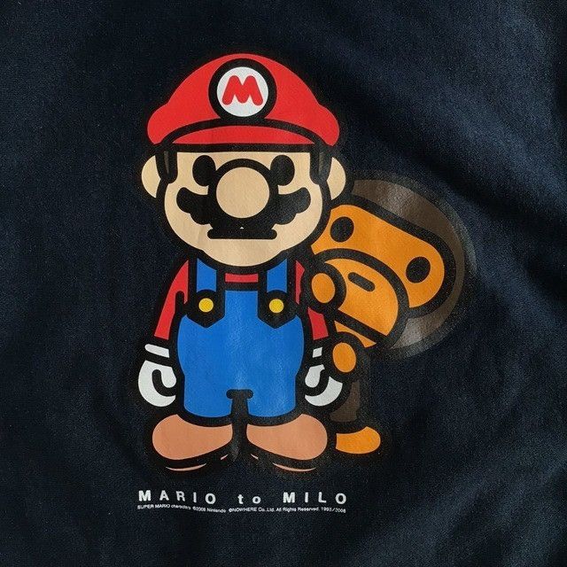 Bape BAPE Nintendo Mario Milo full zip hoodie Navy a bathing ape Size US S / EU 44-46 / 1 - 5 Thumbnail