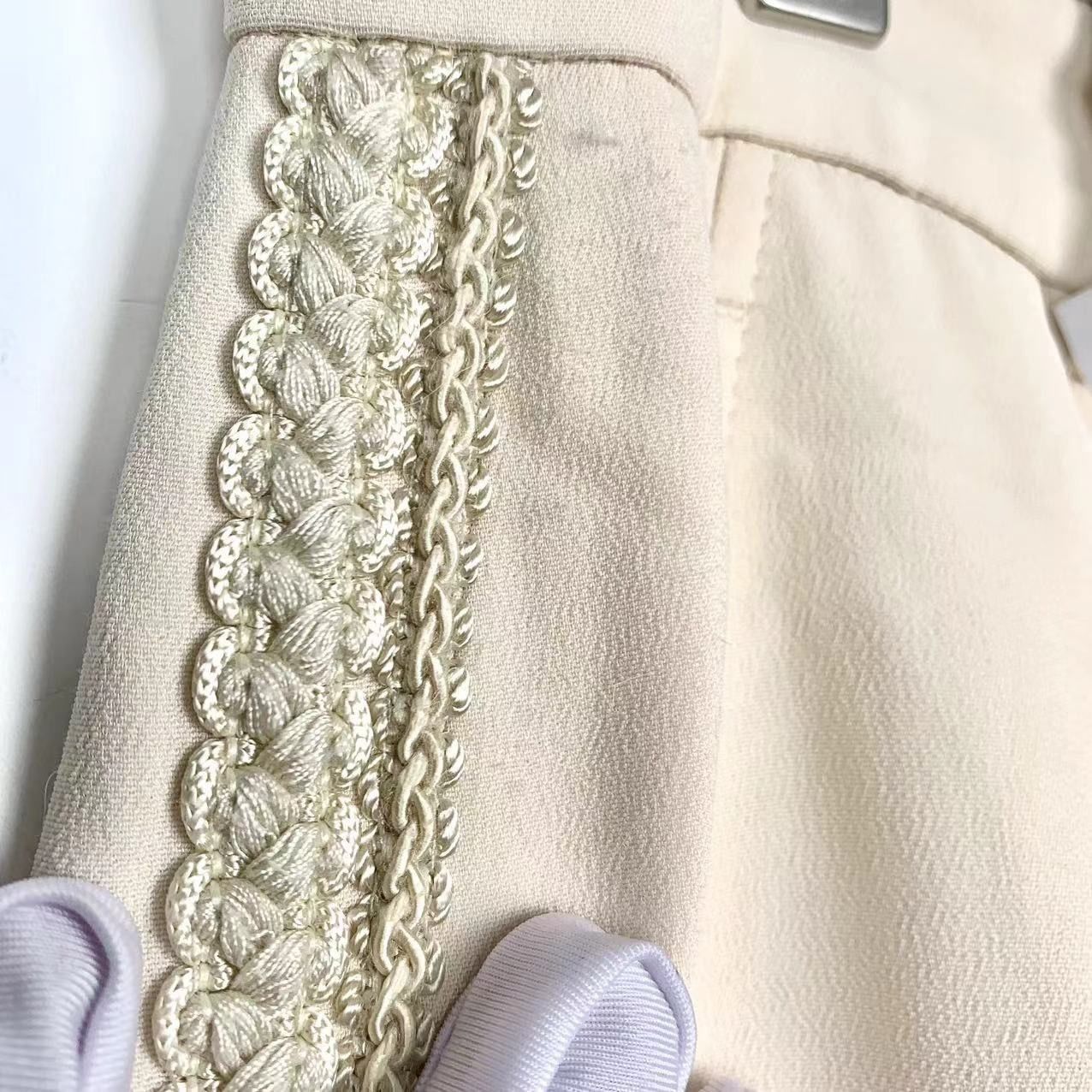 Gucci [Gucci] Lace Mid-Rise Casual Trousers 42 Beige Size 42" / US 20 - 4 Thumbnail