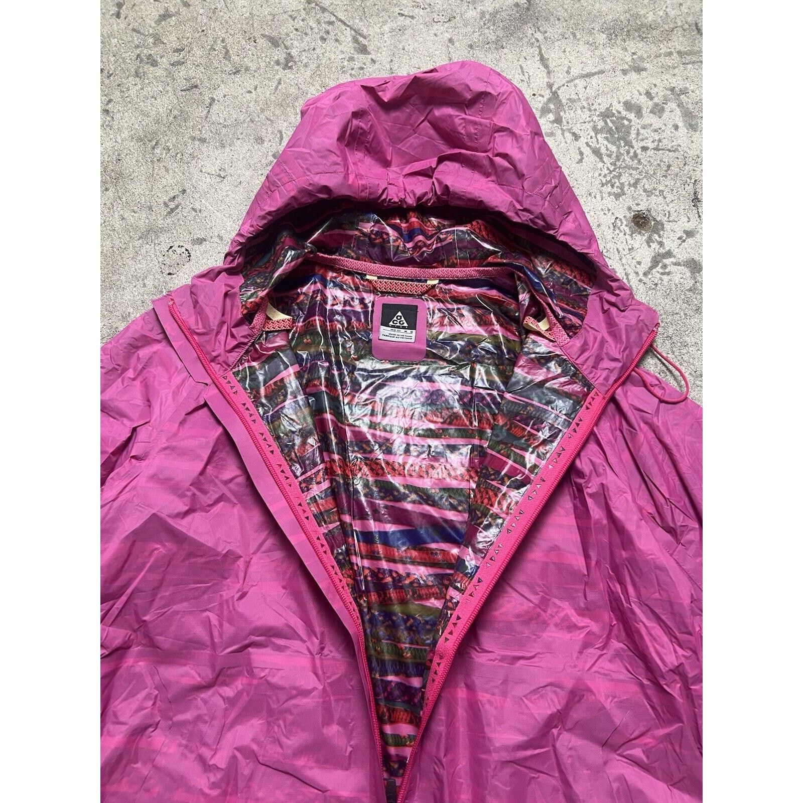 Nike Vintage Nike ACG Windbreaker Hoodie Jacket W M Pink Climbing Size M / US 6-8 / IT 42-44 - 7 Thumbnail