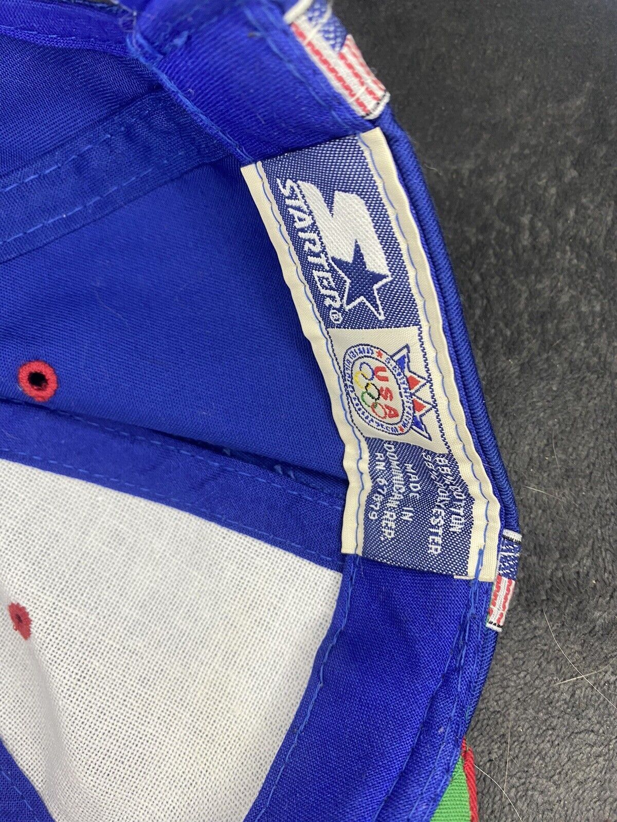 Starter Vintage 90s Starter USA Flag Olympic Rings Snapback Hat Size ONE SIZE - 7 Thumbnail