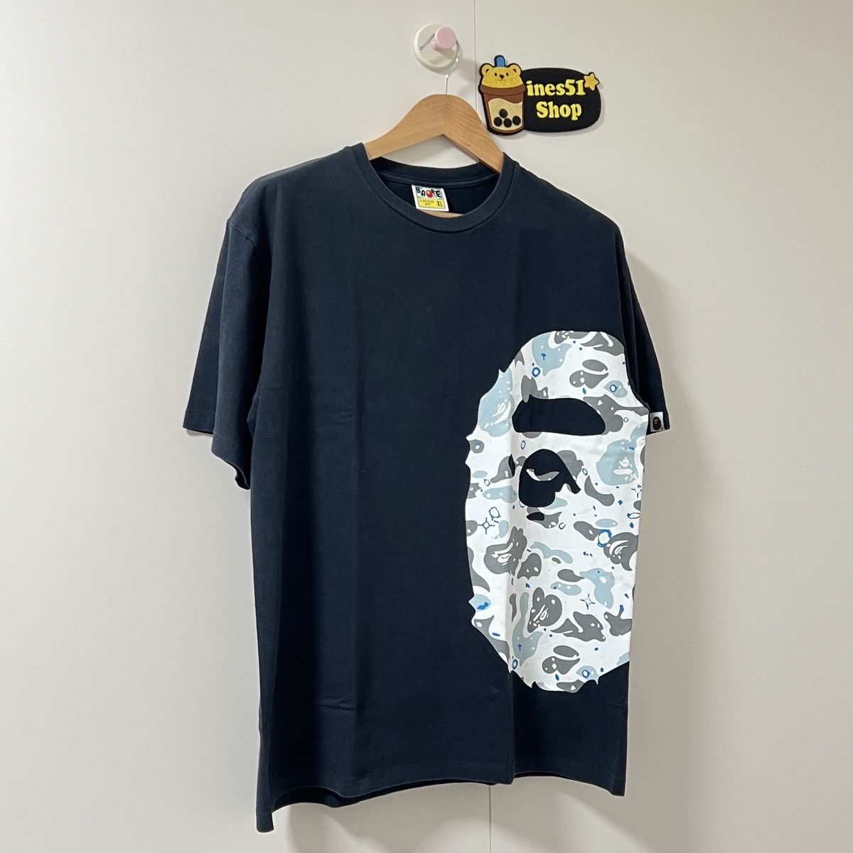 Bape space camo side ape tee