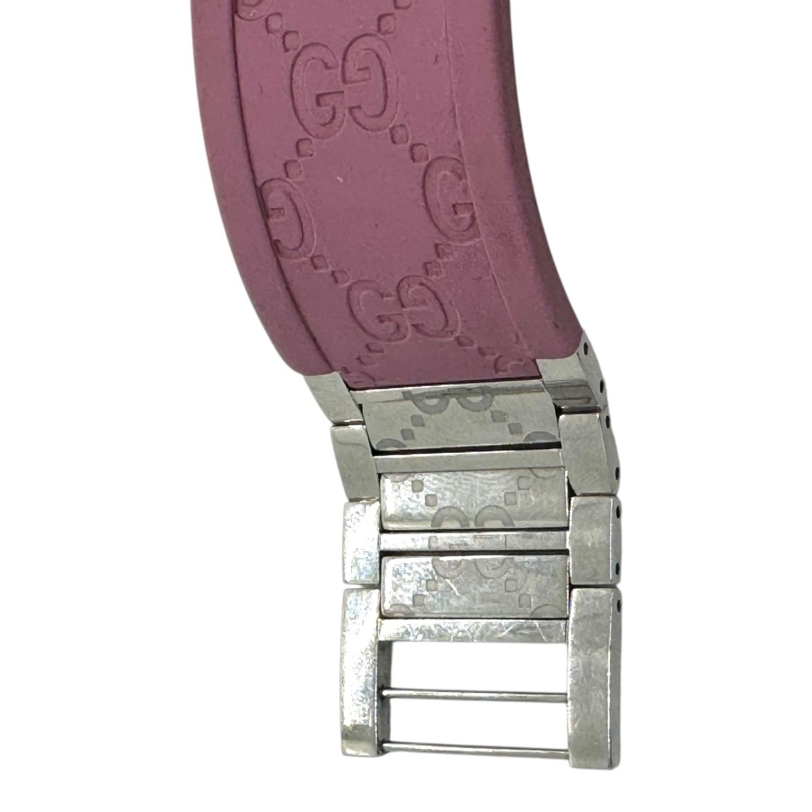 Gucci Gucci GG Twirl Pink Rubber Bangle Watch Size ONE SIZE - 13 Thumbnail