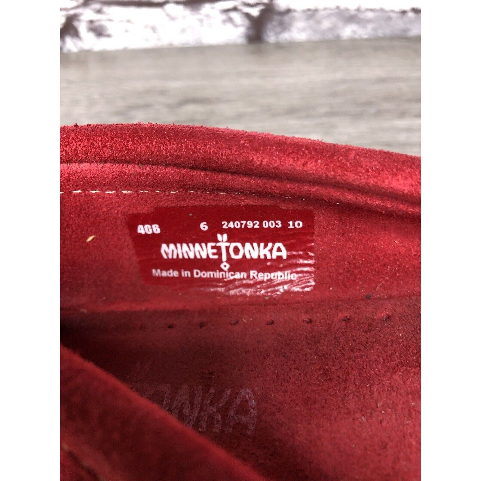 Minnetonka Minnetonka Red Suede Kiltie Fringe Bow Moccasins Shoes Women Size US 6 / IT 36 - 12 Thumbnail