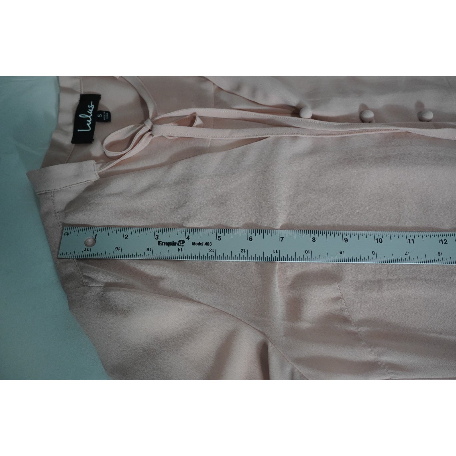 Lulus Lulus Blush Pink Long Sleeve Blouse Tie Neck Button Front Size S / US 4 / IT 40 - 9 Thumbnail