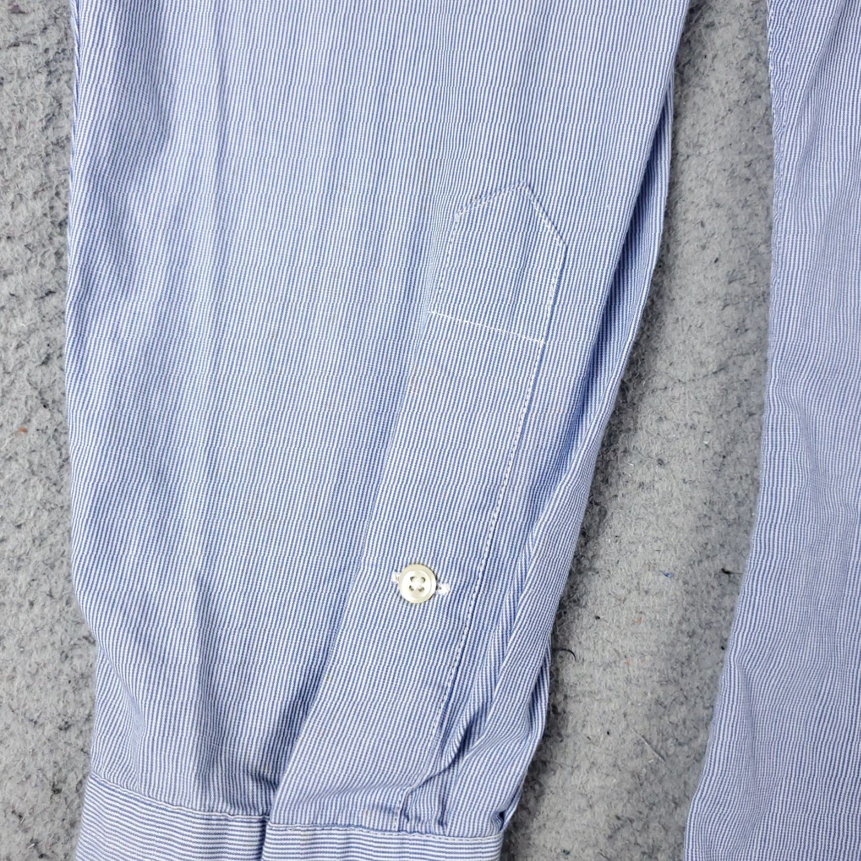 Ralph Lauren Ralph Lauren Shirt Mens 16.5 Blue Dress Button-Up Long Sleeve Non-Iron Cotton Classic Collar 16.5 Mens Blue Dress Shirt Size 42R - 3 Thumbnail