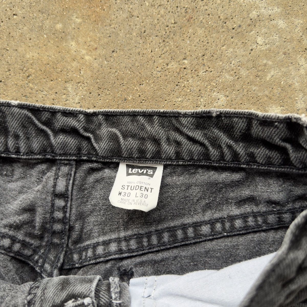 Levi's 90s Levi's 560 Baggy Faded Black Thrashed Jeans ERD Grunge Size US 30 / EU 46 - 6 Thumbnail