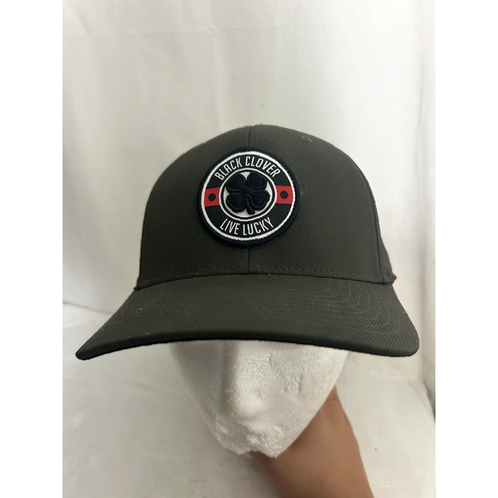Vintage **BLACK CLOVER LIVE LUCKY GRAY ADJUSTABLE BASEBALL CAP HAT FLEX FIT** User: BLACK CLOVER LIVE LUCKY GRAY ADJUSTABLE BASEBALL CAP HAT FLEX FIT Size ONE SIZE - 2 Thumbnail