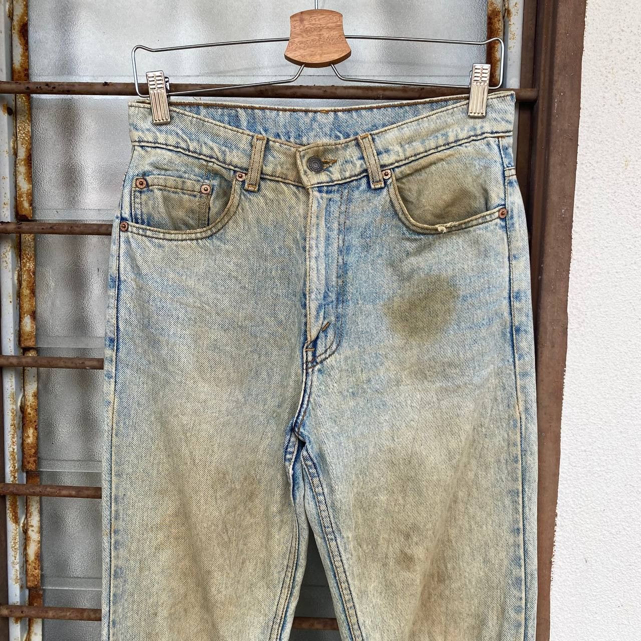 Levi's × Vintage SUPER CRAZY DIRTY VINTAGE LEVIS 1989 DENIM LOT 606 BJ07-10 Size US 28 / EU 44 - 9 Thumbnail