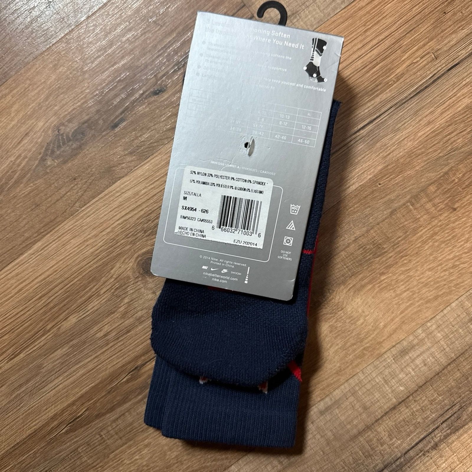 Nike 2014 Nike Hyper Elite Cushioned USA Basketball Crew Socks Size ONE SIZE - 3 Thumbnail