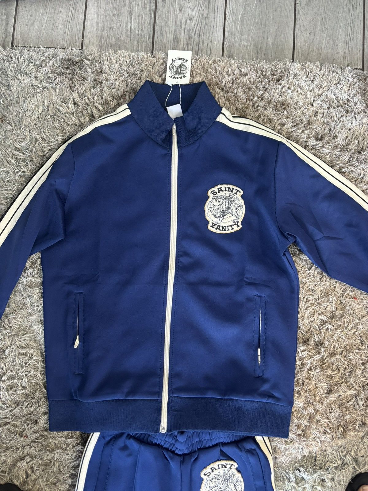 Saint Vanity Saint vanity Navy Blue nylon track set Jacket + pants Small Size US L / EU 52-54 / 3 - 4 Thumbnail