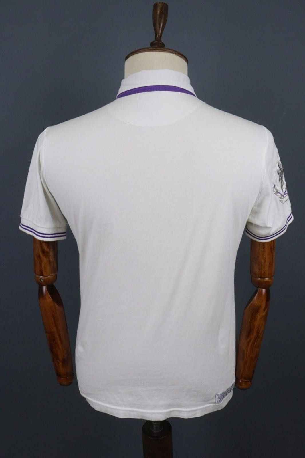 La Martina La Martina White Embroidered Popover Polo Shirt Sz M Size US M / EU 48-50 / 2 - 11 Thumbnail