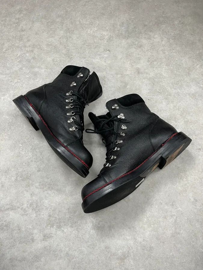 Gucci Gucci Black Premium Leather Ranger Boots Size US 14 / EU 47 - 4 Thumbnail