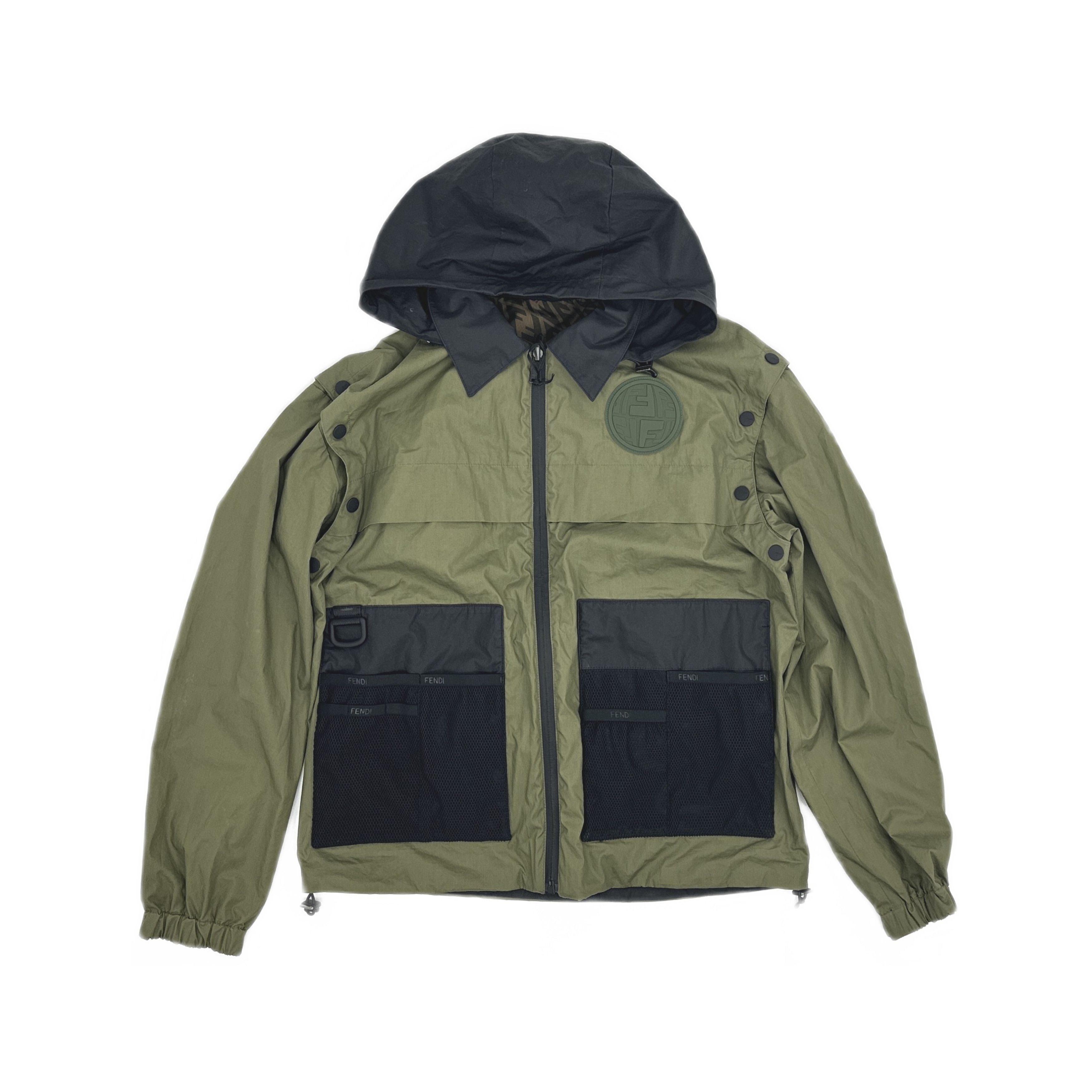 Fendi Fendi FW21 Reversible Logo Hooded Jacket Size S Size US S / EU 44-46 / 1 - 1 Thumbnail