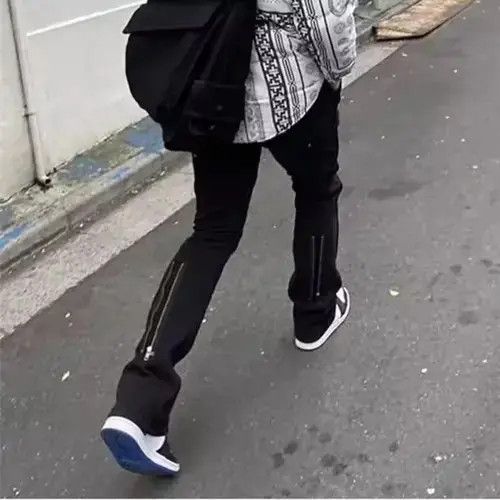 Other Back Ankle Zipper Straight Flare Denim Pants Size US 32 / EU 48 - 4 Thumbnail