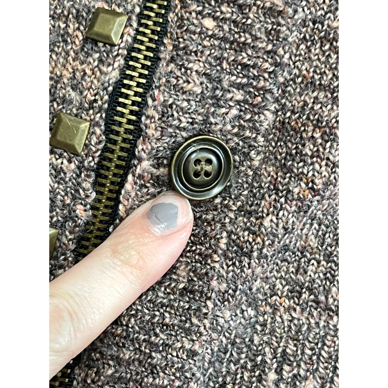 BKE BKE Sweater Cardigan, Women's Size Large, Brown, Button Up, V-Neck, Long Sleeve, Casual, Regular Fit, Solid, Fall Spring Summer, Women, Mens Girls? Size L / US 10 / IT 46 - 5 Thumbnail