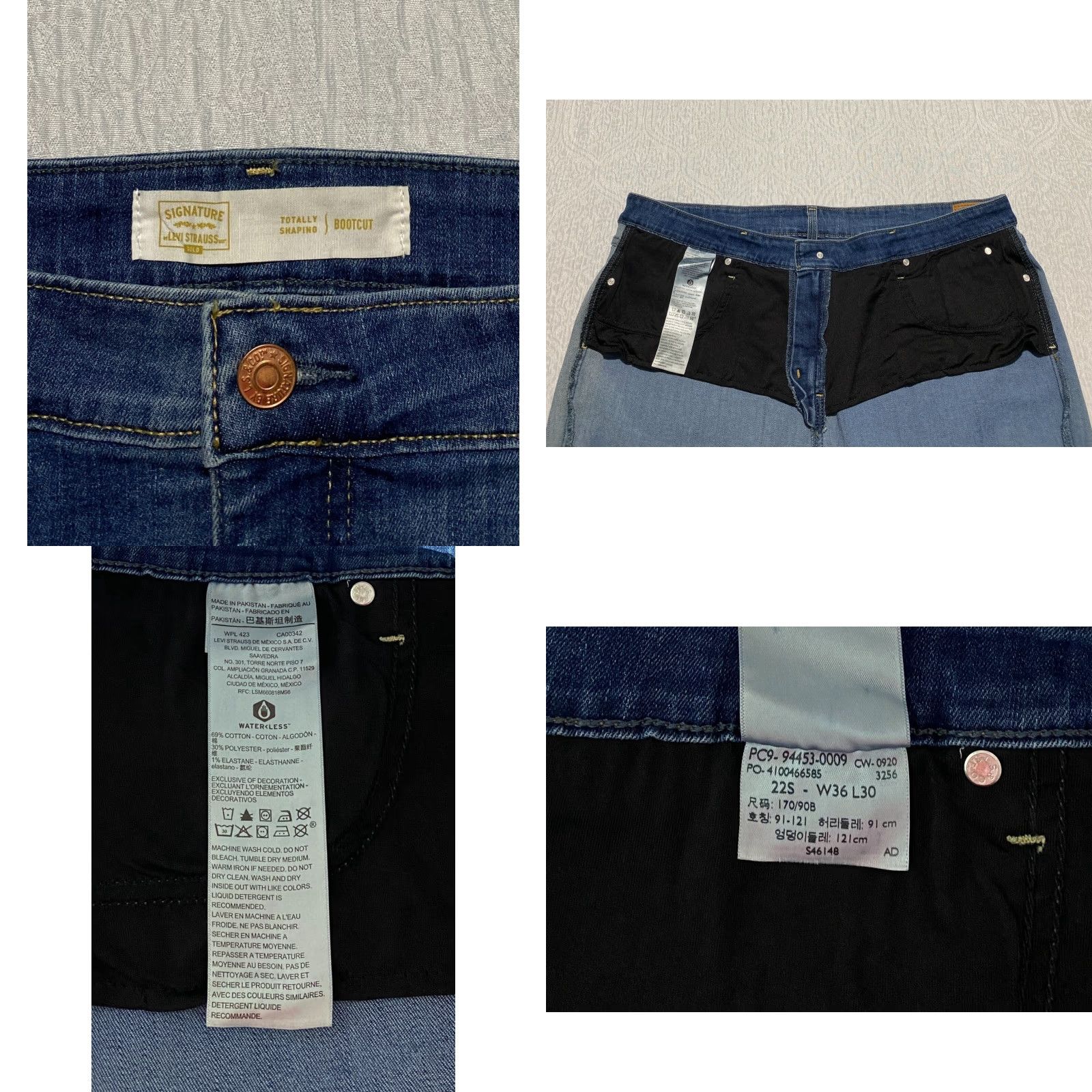 Vintage Levi Strauss Signature by Levi Strauss & Co. Jeans Bootcut 41×29 Womens 22S Plus Blue Denim 5-Pocket Shaping Stretch Size 27" / US 4 / IT 40 - 8 Thumbnail