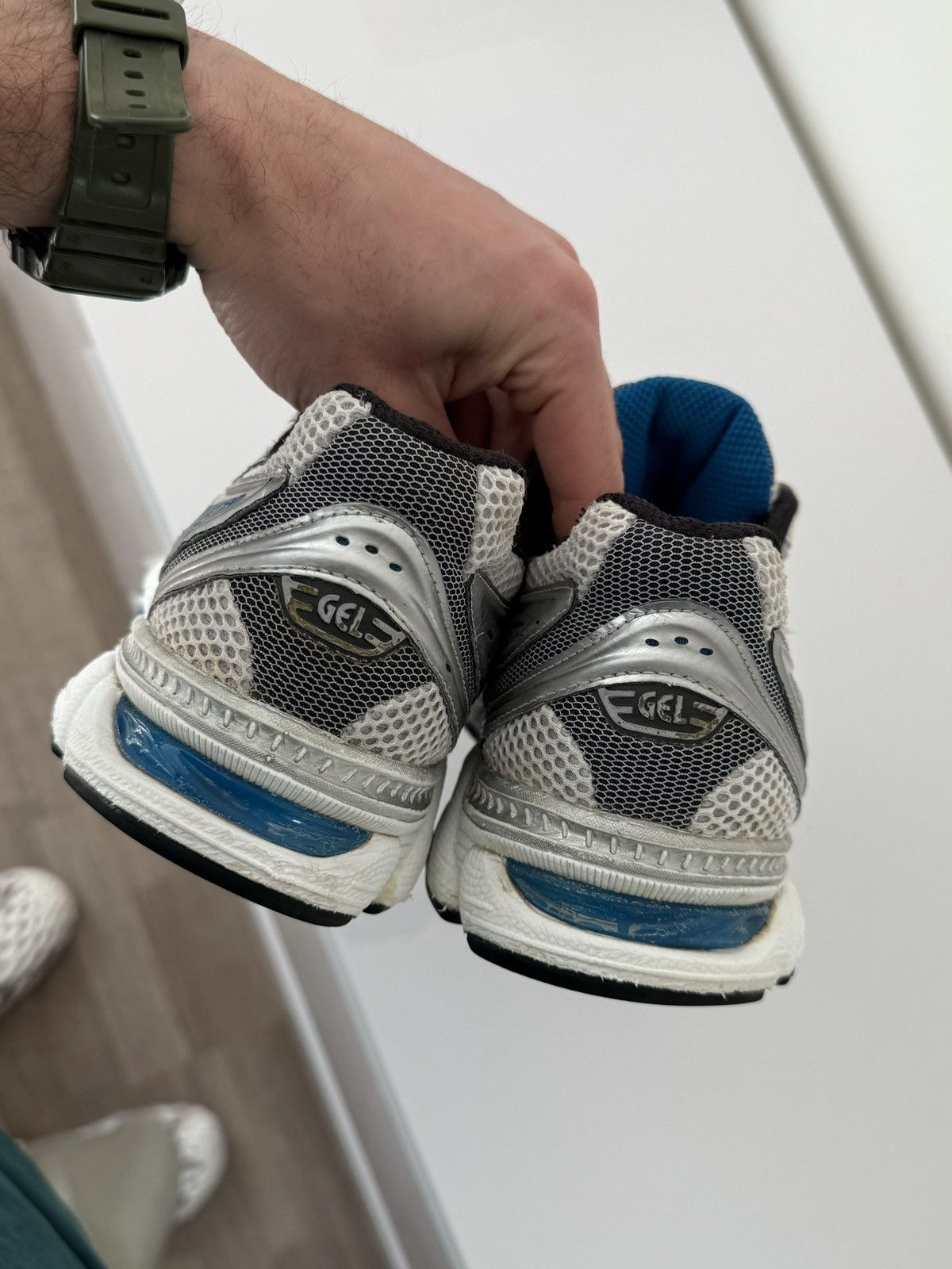 Asics VINTAGE ASICS GEL 1150 HYPE Y2K GORPCORE METAL/BLUE SNEAKERS Size US 11 / EU 44 - 11 Thumbnail