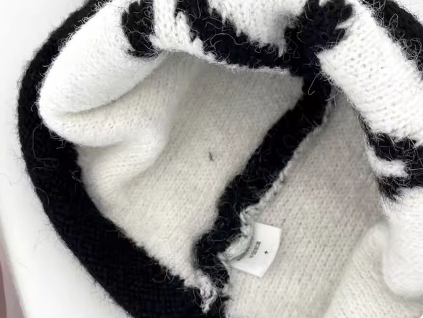 Japanese Brand Winter Thickened Butterfly Jacquard Devil Ears Beanies Cap Size ONE SIZE - 5 Thumbnail