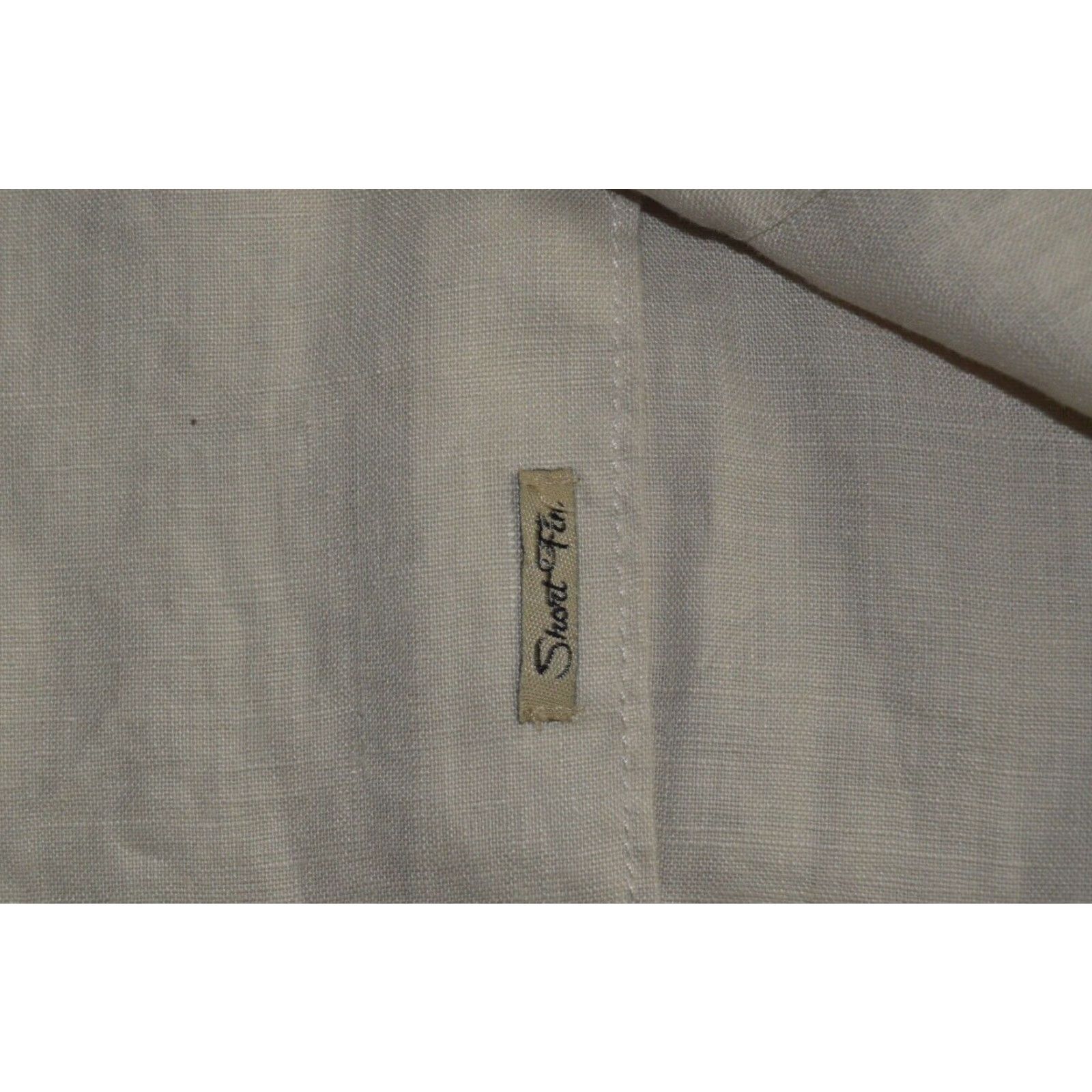 Vintage Short Fin Resort Wear Shirt Mens 3XL Beige Button Up Linen Beach NWOT Size US XXL / EU 58 / 5 - 5 Thumbnail