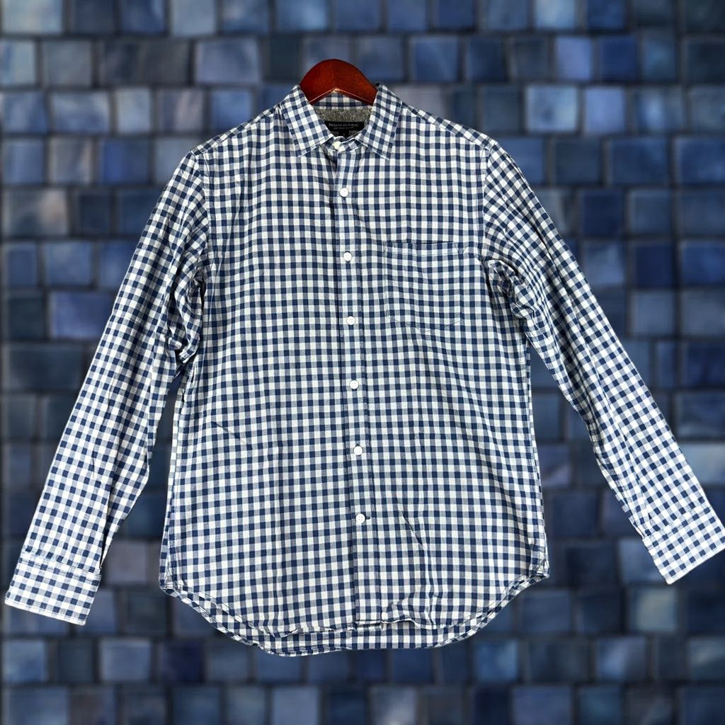 Eddie Bauer Eddie Bauer Shirt Mens S Blue Gray Gingham Check Cotton Soft Wash Slim Fit Button-Up Long Sleeve Casual Business Travel Men Mens Size US S / EU 44-46 / 1 - 1 Thumbnail