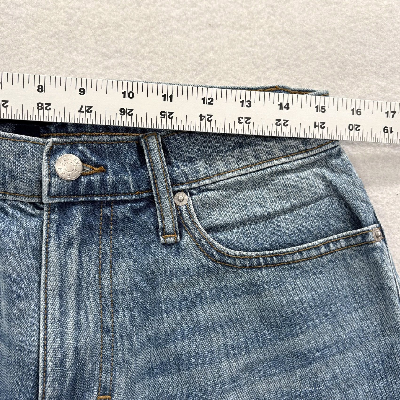 J.Crew J.CREW Flex Straight Jeans Mens 29x32 Blue Medium Wash Stretch Denim Preppy Size US 29 - 6 Thumbnail