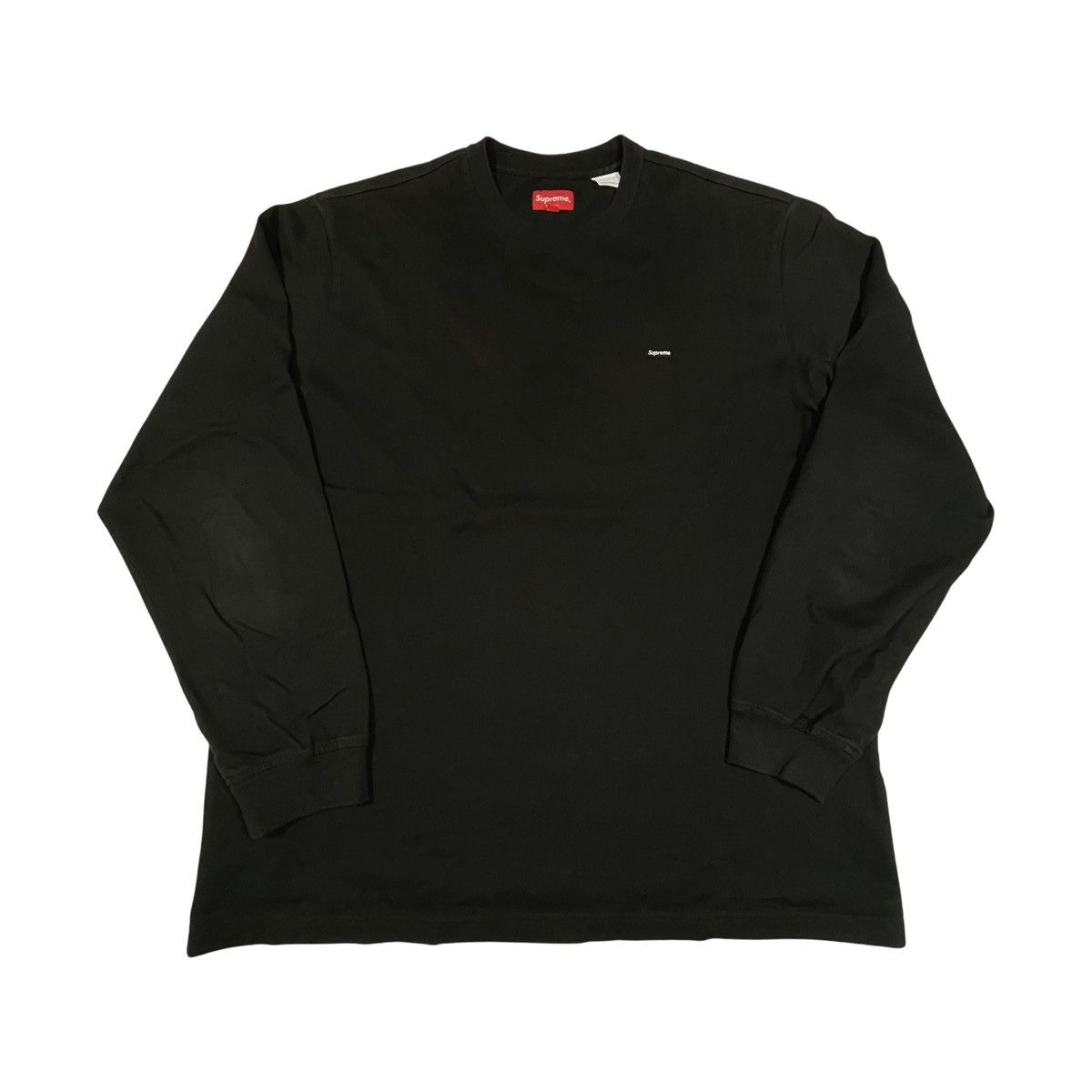 Supreme Supreme Small Box Logo Long Sleeve Mens Size L Black Shirt ...