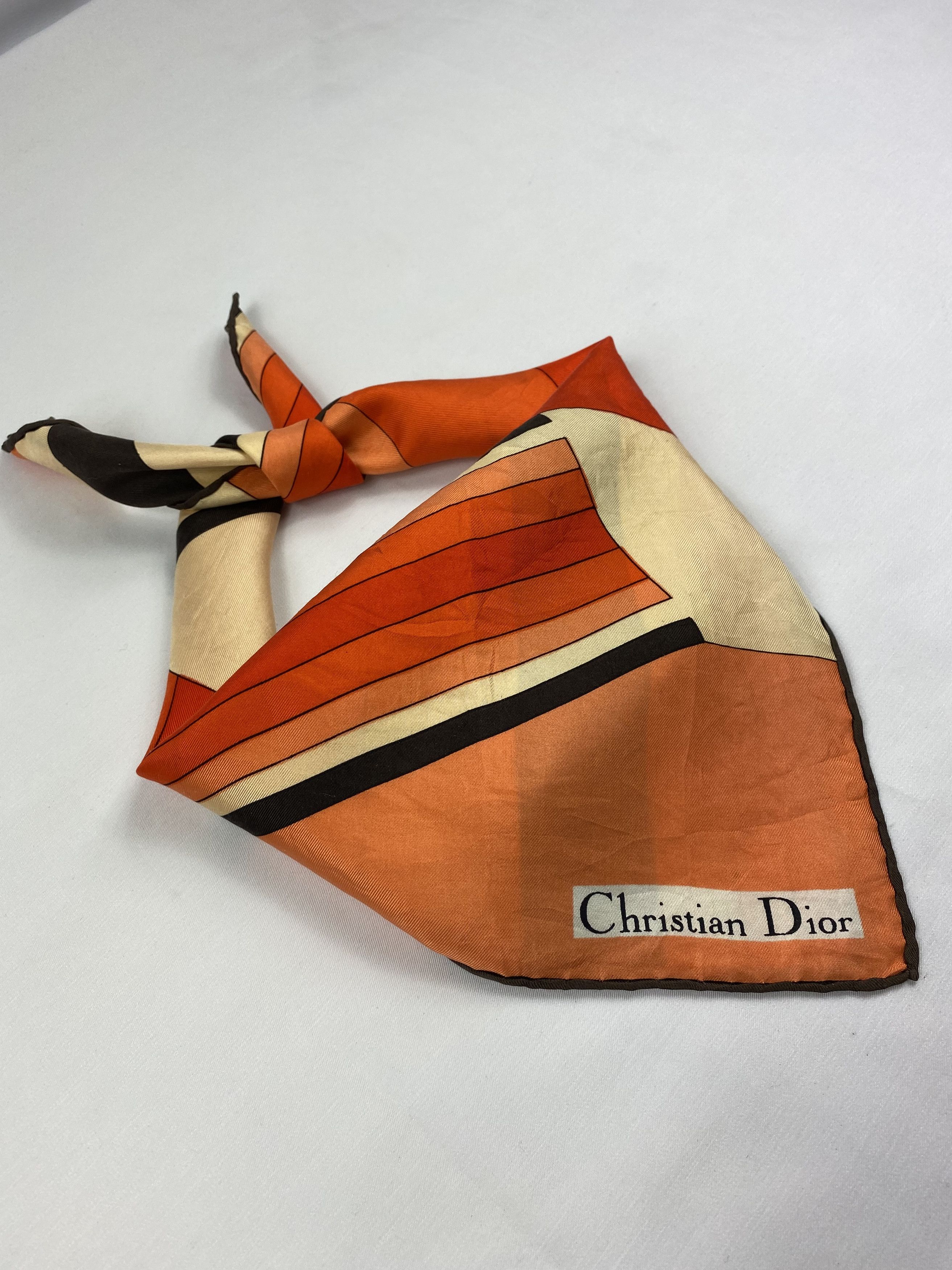 Vintage Christian Dior Silk Handkerchief / Bandana / Neckerchief Size ONE SIZE - 2 Thumbnail