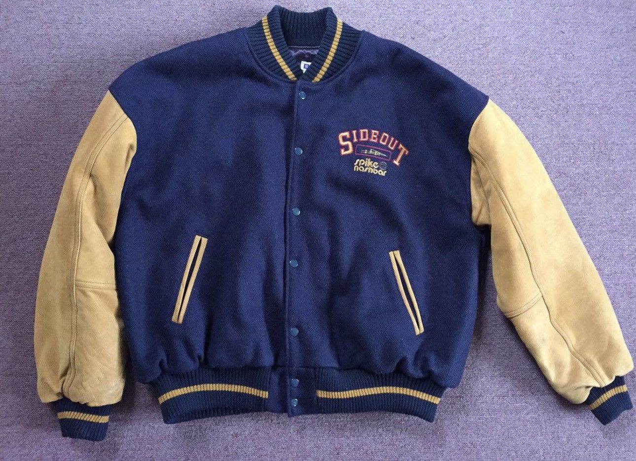 Sideout Varisty Jacket vintage wool/leather size XL Size US XL / EU 56 / 4 - 1 Thumbnail